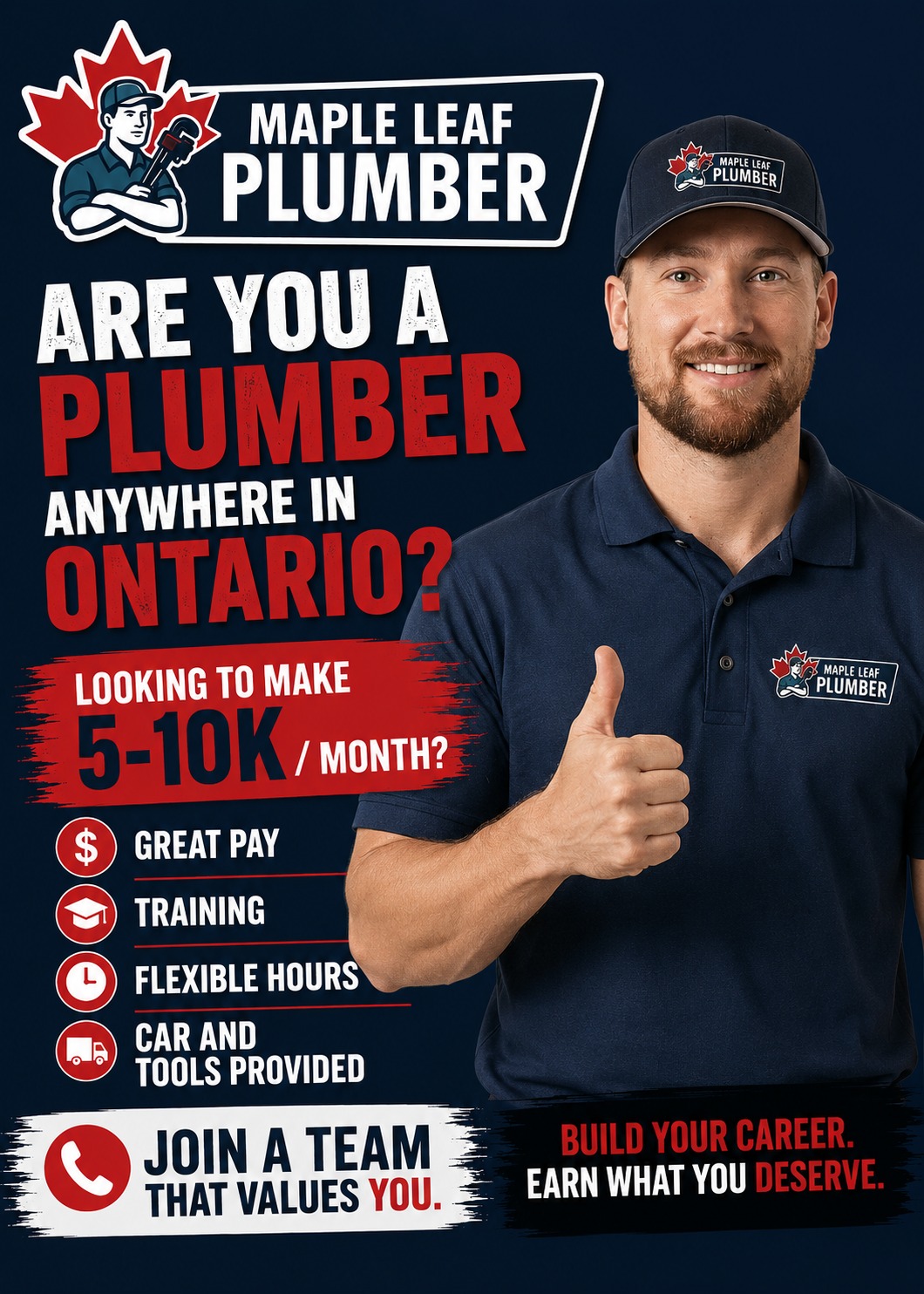Join the Maple Leaf Plumbers team