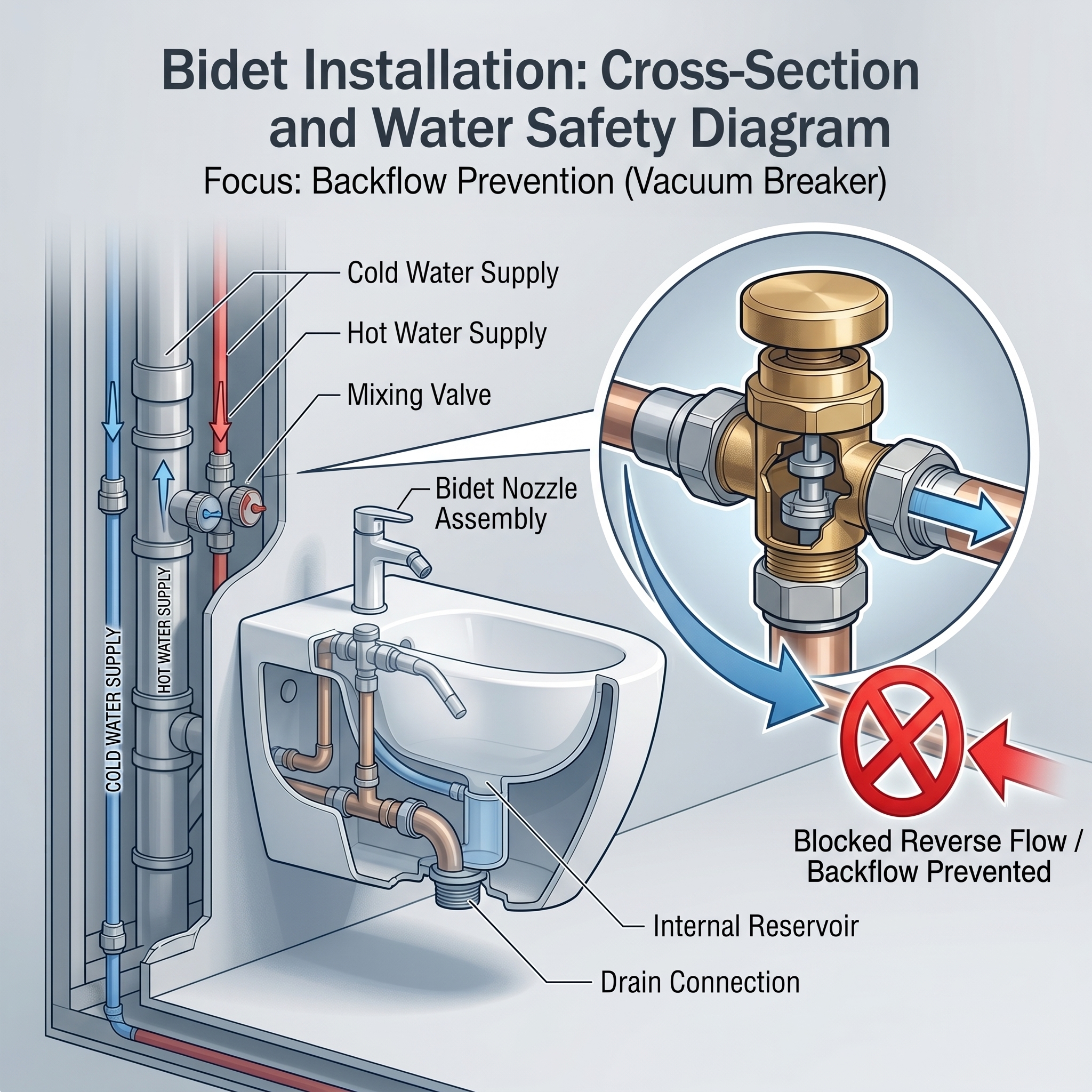 Toilet diagram with labeled components